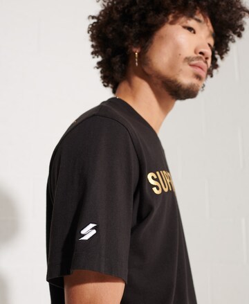 Superdry T-Shirt 'Independent' in Schwarz