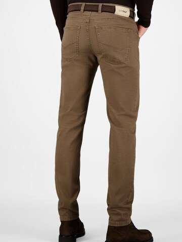 Gardeur Slim fit Trousers 'Bill' in Brown