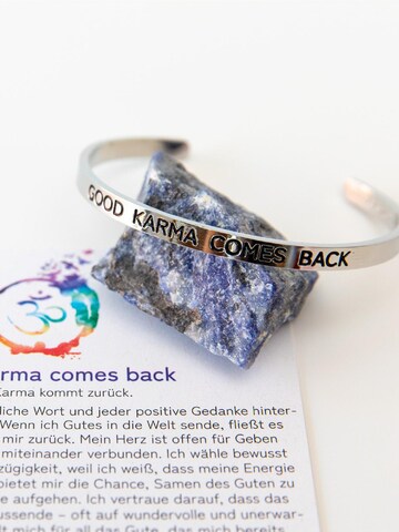 Divasya Armband 'Good Karma comes back'‌‌‌‌‌‌‌‌ in Silber