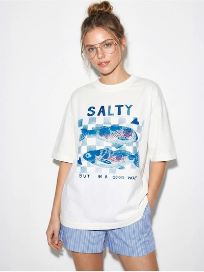 Bianco Lucci T-shirt 'T-Shirts' en S-L en blanc, Vue avec produit