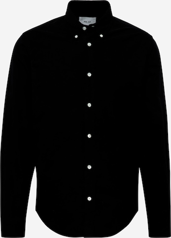 NN07 - Ajuste regular Camisa 'Arne' en negro: frente