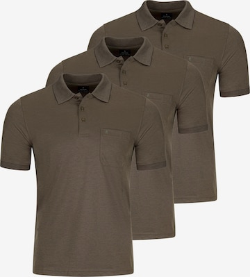 Ragman Shirt 'Basic' in Brown: front