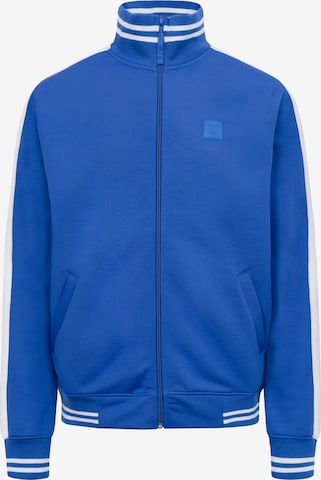 Derbe Zip-Up Hoodie 'Trainer' in Blue: front