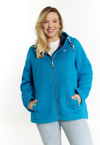 Schmuddelwedda Fleece jas in Blauw: voorkant