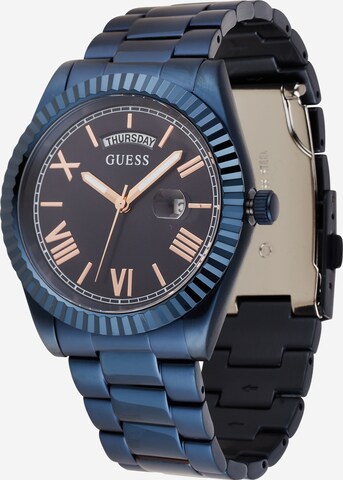 GUESS Analogové hodinky – modrá: přední strana