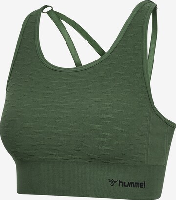 Hummel Bustier Sport bh 'Focus Seamless' in Groen