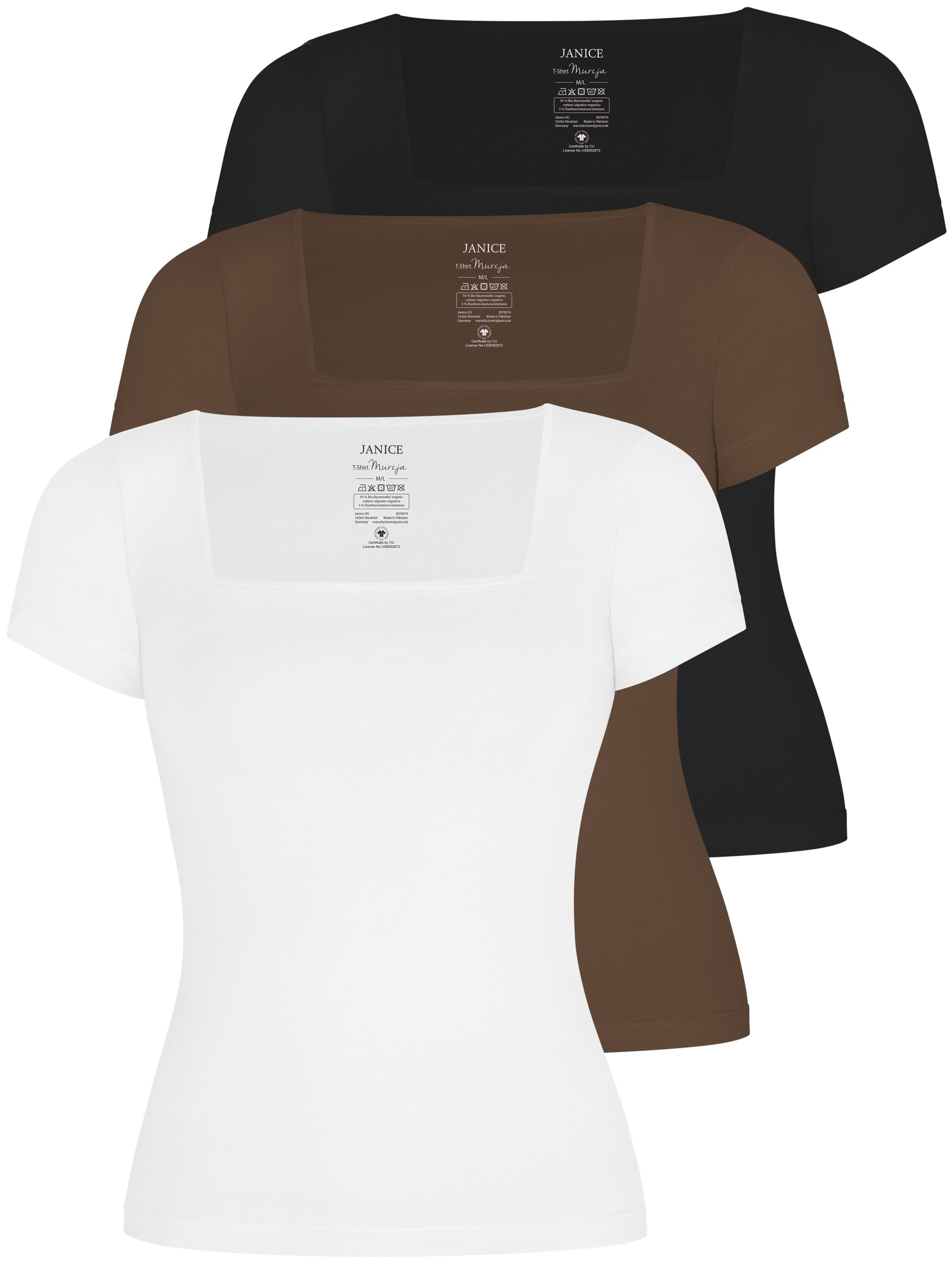 Janice Shirt in Bruin: voorkant