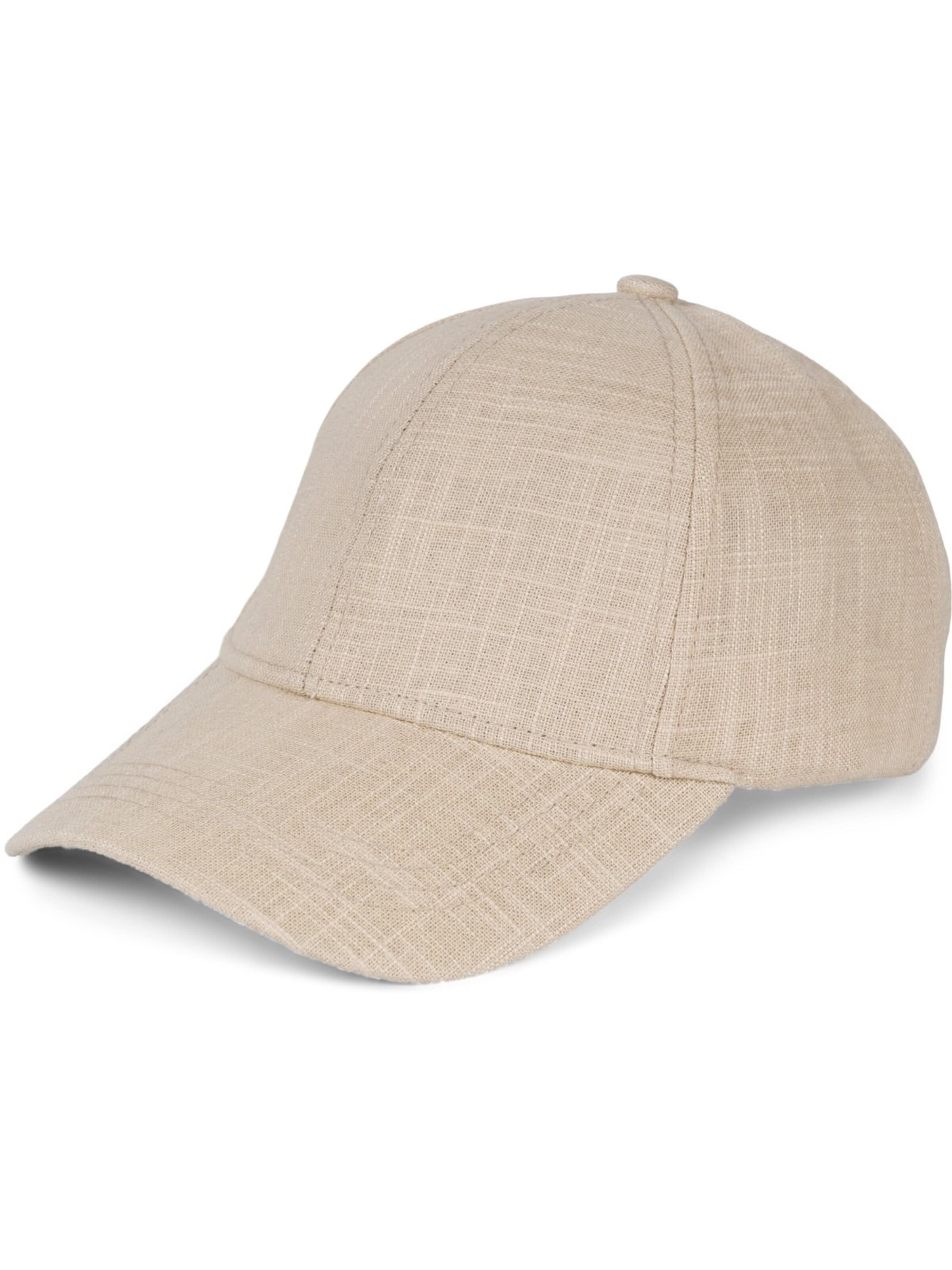 styleBREAKER Cap 'Leinen Baseball Cap'‌ in Braun: Vorderseite