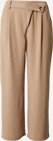 ABOUT YOU Loose fit Pleat-front trousers in Beige: front