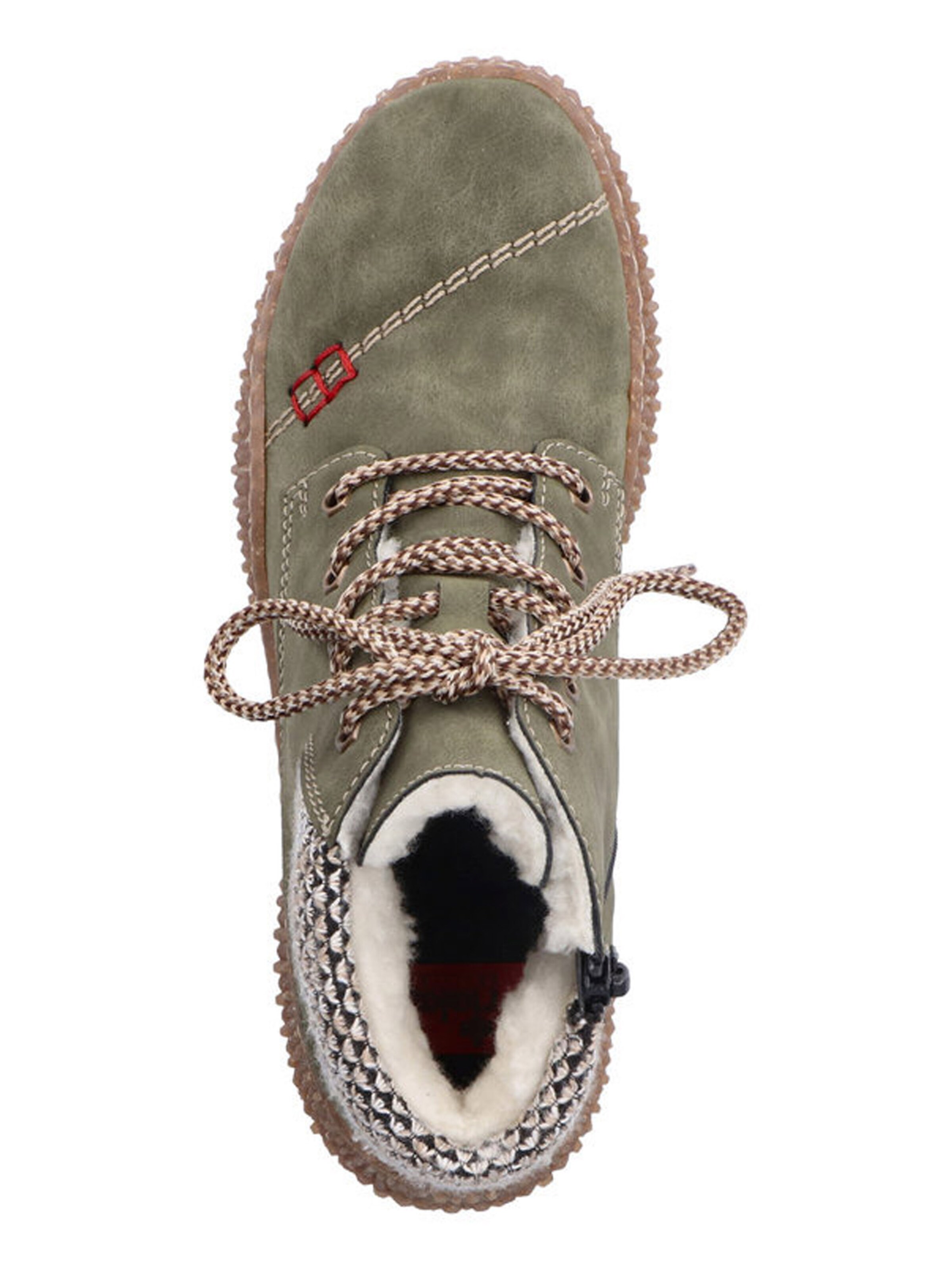 Rieker Schnürstiefelette in Grün