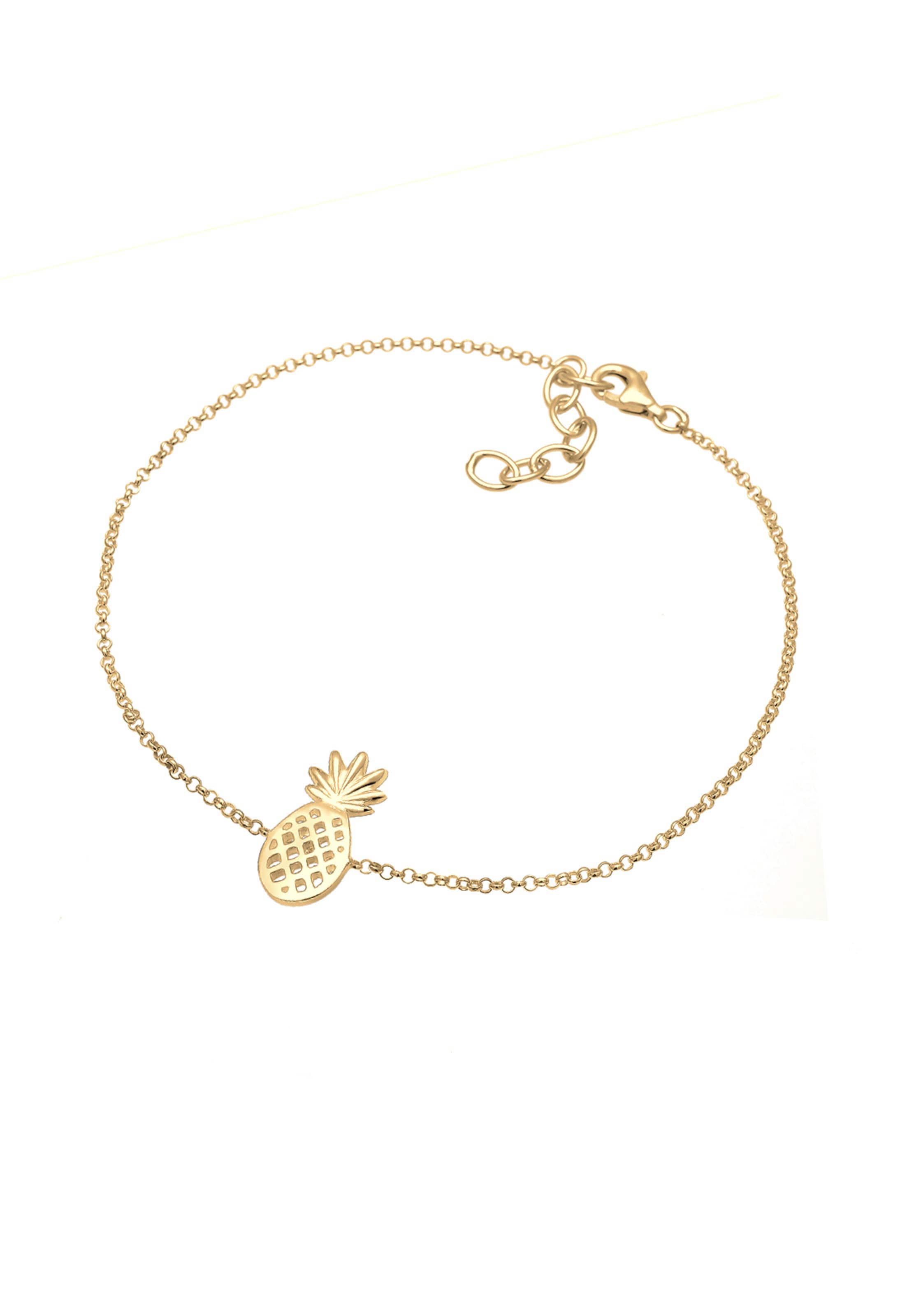 ELLI Fußschmuck 'Ananas' in Gold