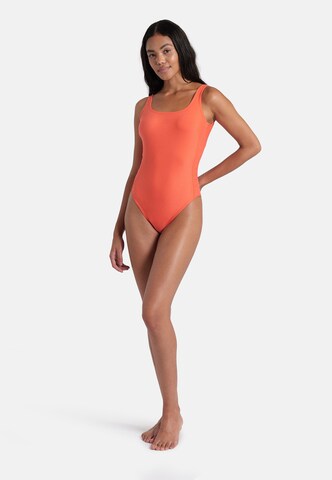 ARENA Bralette Swimsuit 'TEAM STRIPE' in Orange