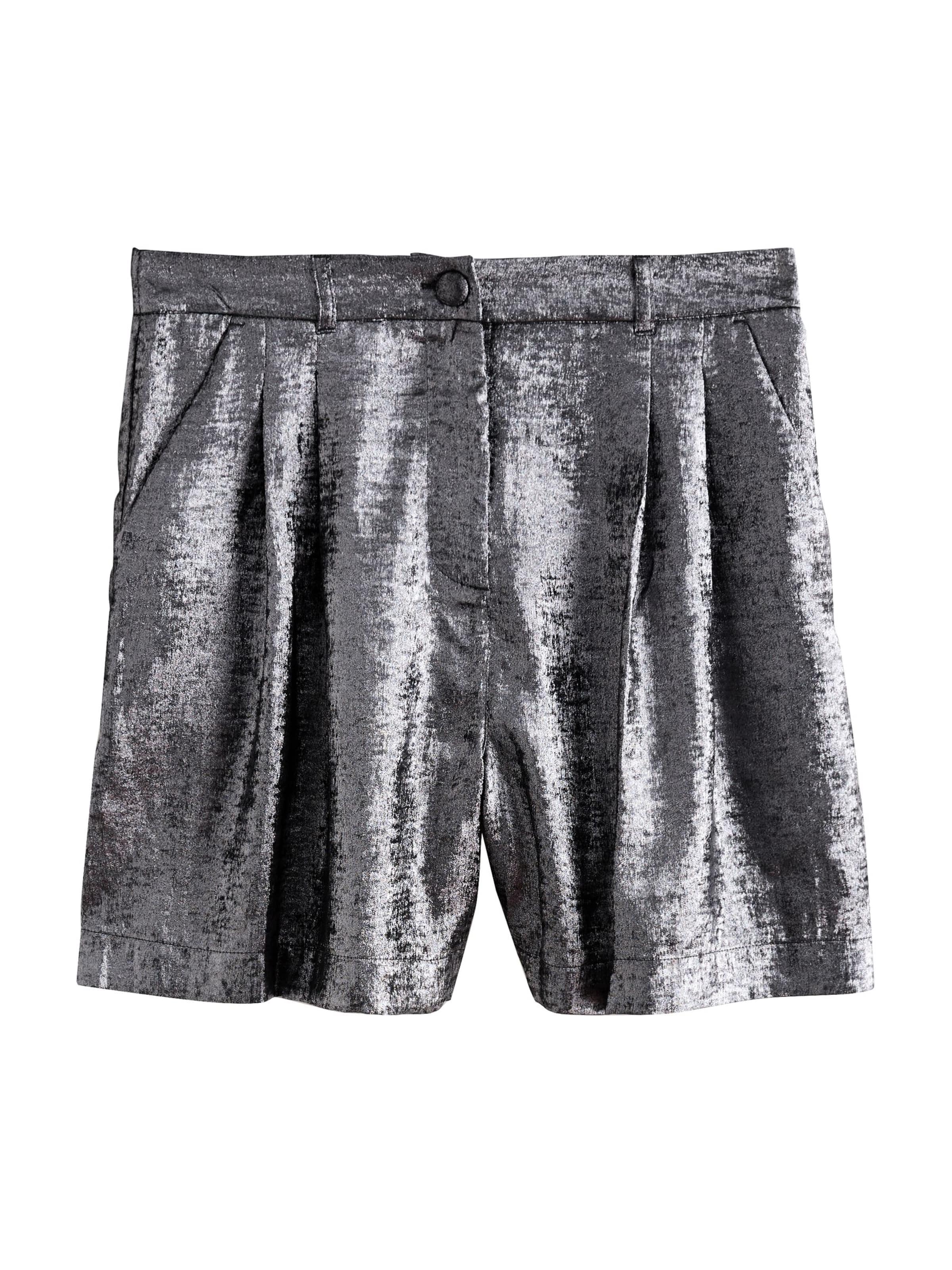 Next Loosefit Bandplooibroek in Zilver: voorkant