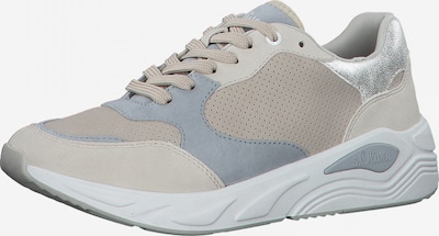 s.Oliver Sneaker in beige / hellblau / silber, Produktansicht