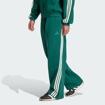 žalia ADIDAS SPORTSWEAR Plačios klešnės Sportinės kelnės: priekis
