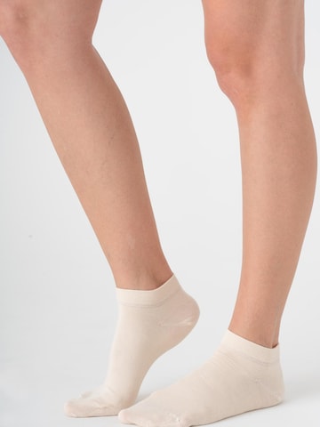 Albero Natur Füßlinge 'Bio-Baumwoll-Sneakersocken Unisex - 2er Pack'‌‌‌‌‌‌‌‌‌ in Weiß