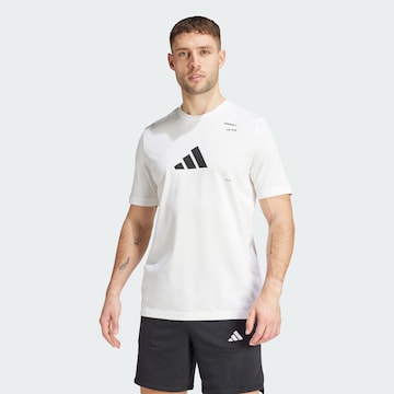 T-Shirt fonctionnel ADIDAS PERFORMANCE en blanc : devant