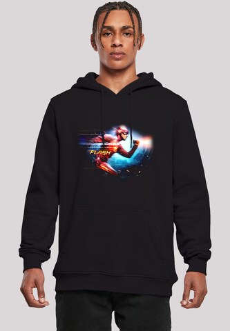 F4NT4STIC Sweatshirt 'DC Comics The Flash Sparks and Flash with Fitted' in Zwart: voorkant