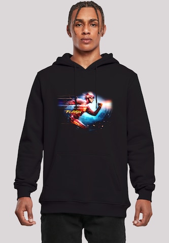 F4NT4STIC Sweatshirt 'DC Comics The Flash Sparks and Flash with Fitted' in Zwart: voorkant