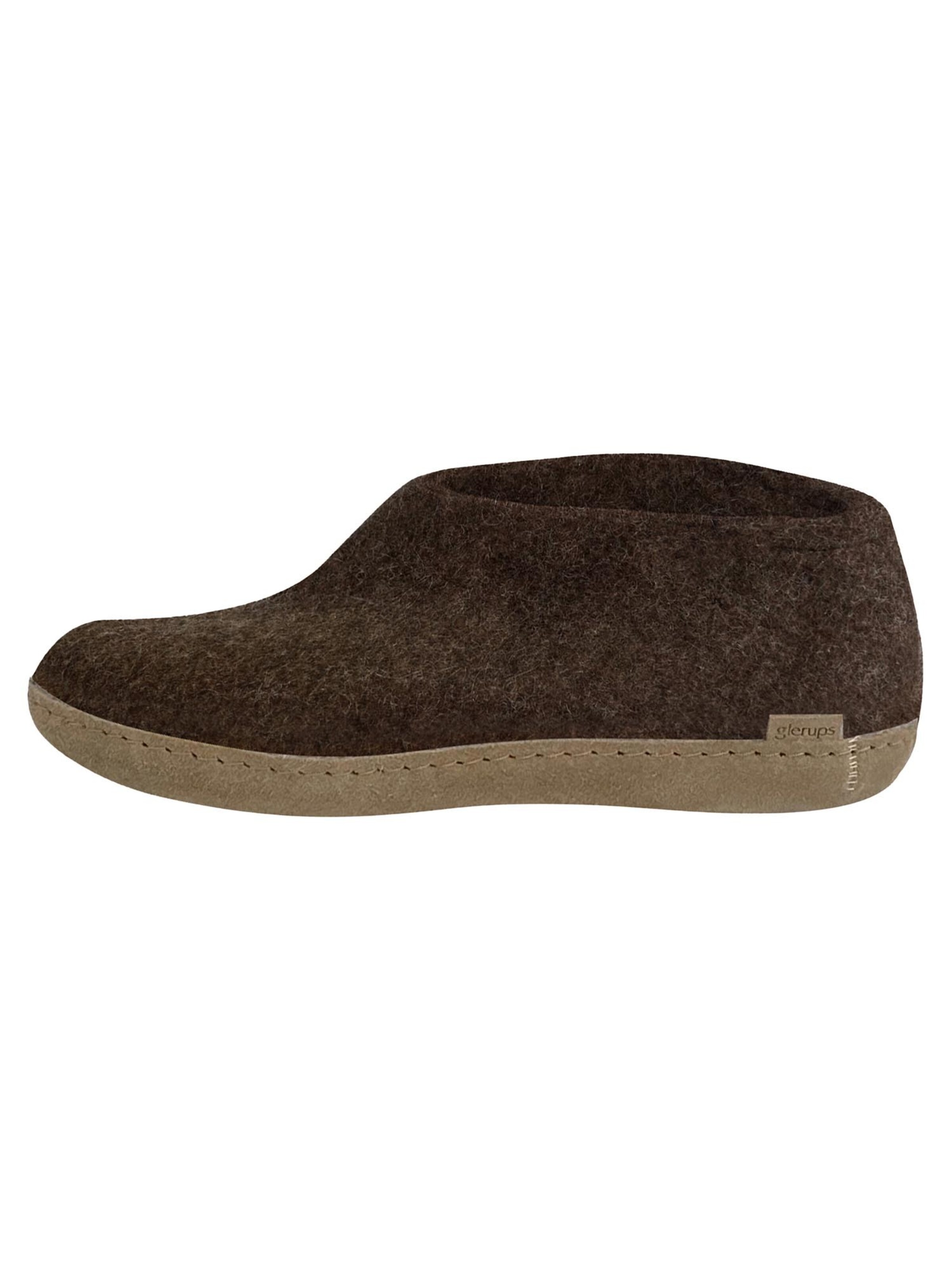 Glerups Slippers 'Classic' in Brown: front
