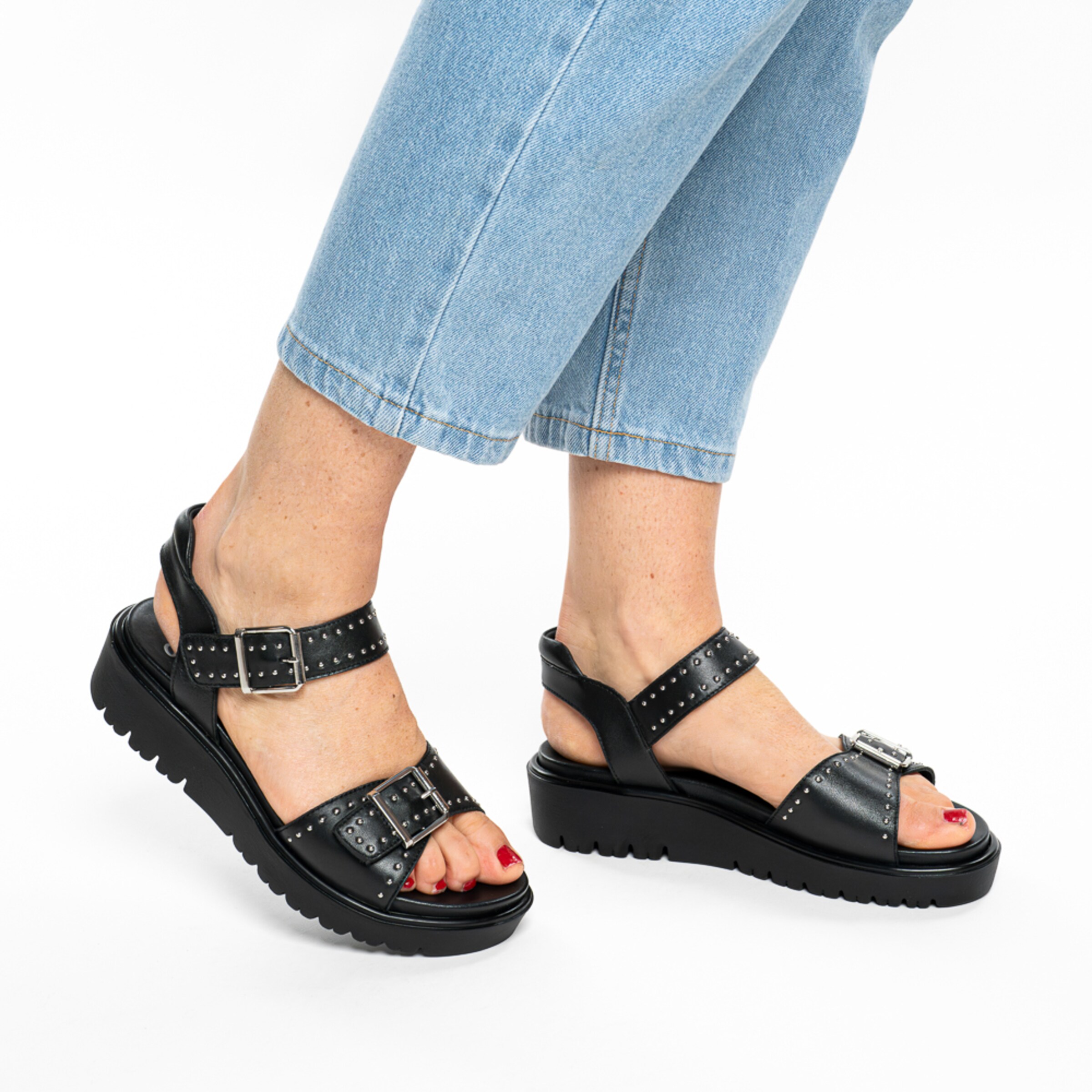 ARA Strap Sandals in Black