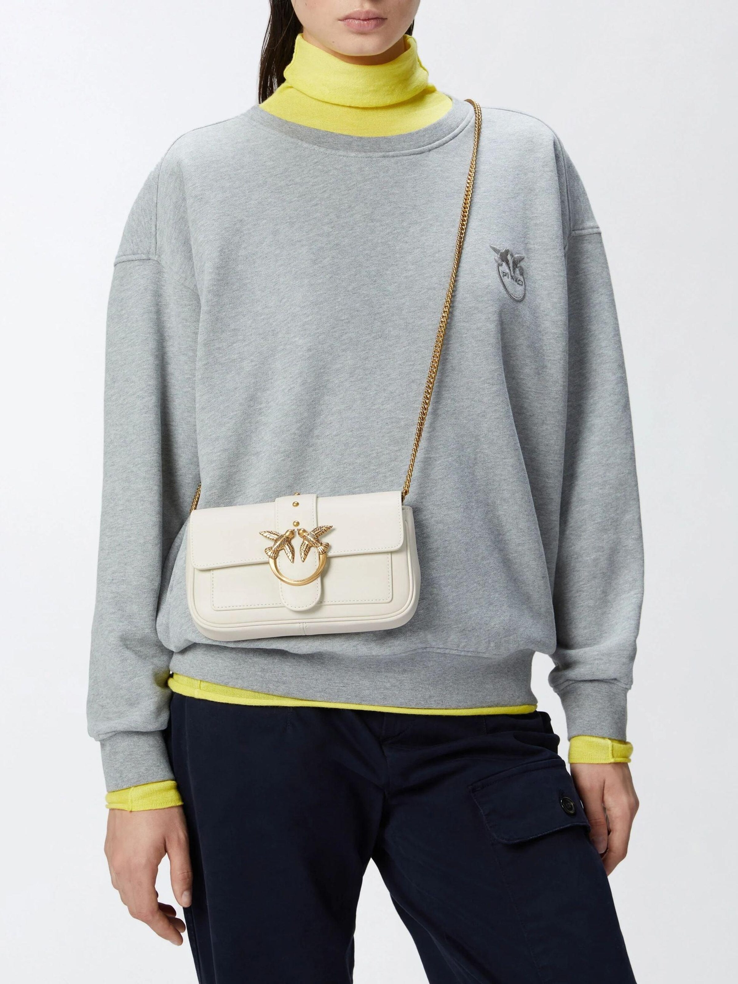 PINKO - Mala de ombro '100061 A0F1 PE26' em branco: frente