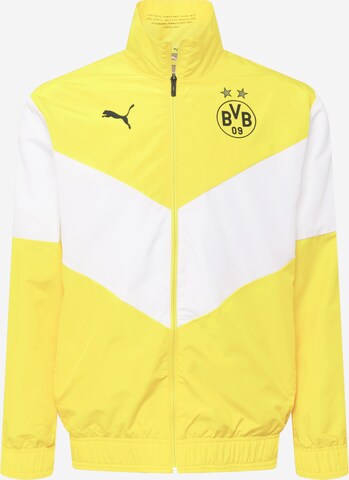 PUMA Athletic Jacket 'BVB Prematch' in Yellow: front