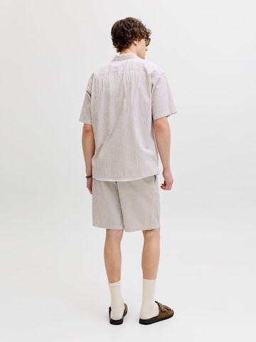 JACK & JONES Comfort Fit Skjorte 'Hawaii' i brun