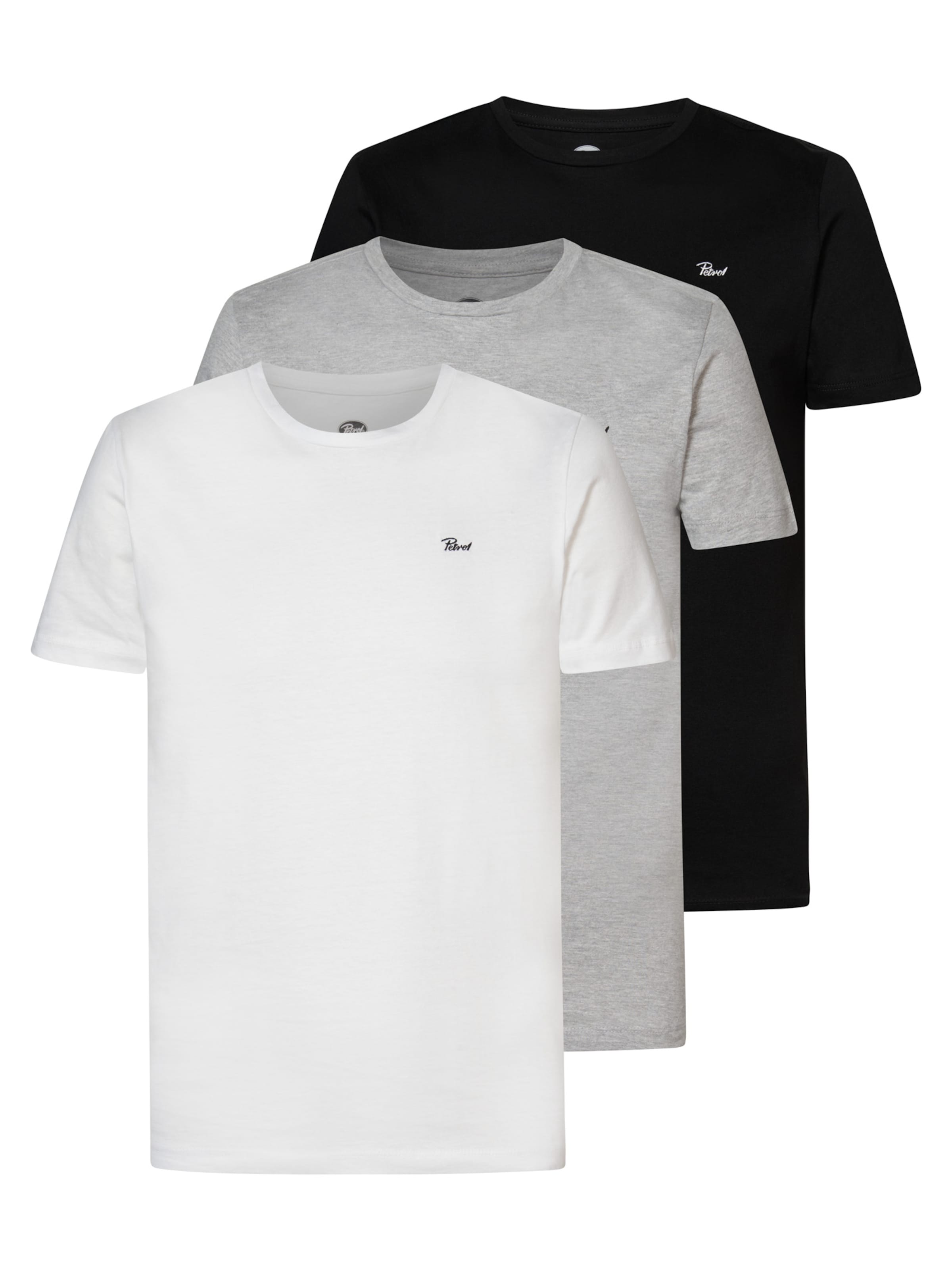 Petrol Industries Μπλουζάκι σε γκρι: μπροστά