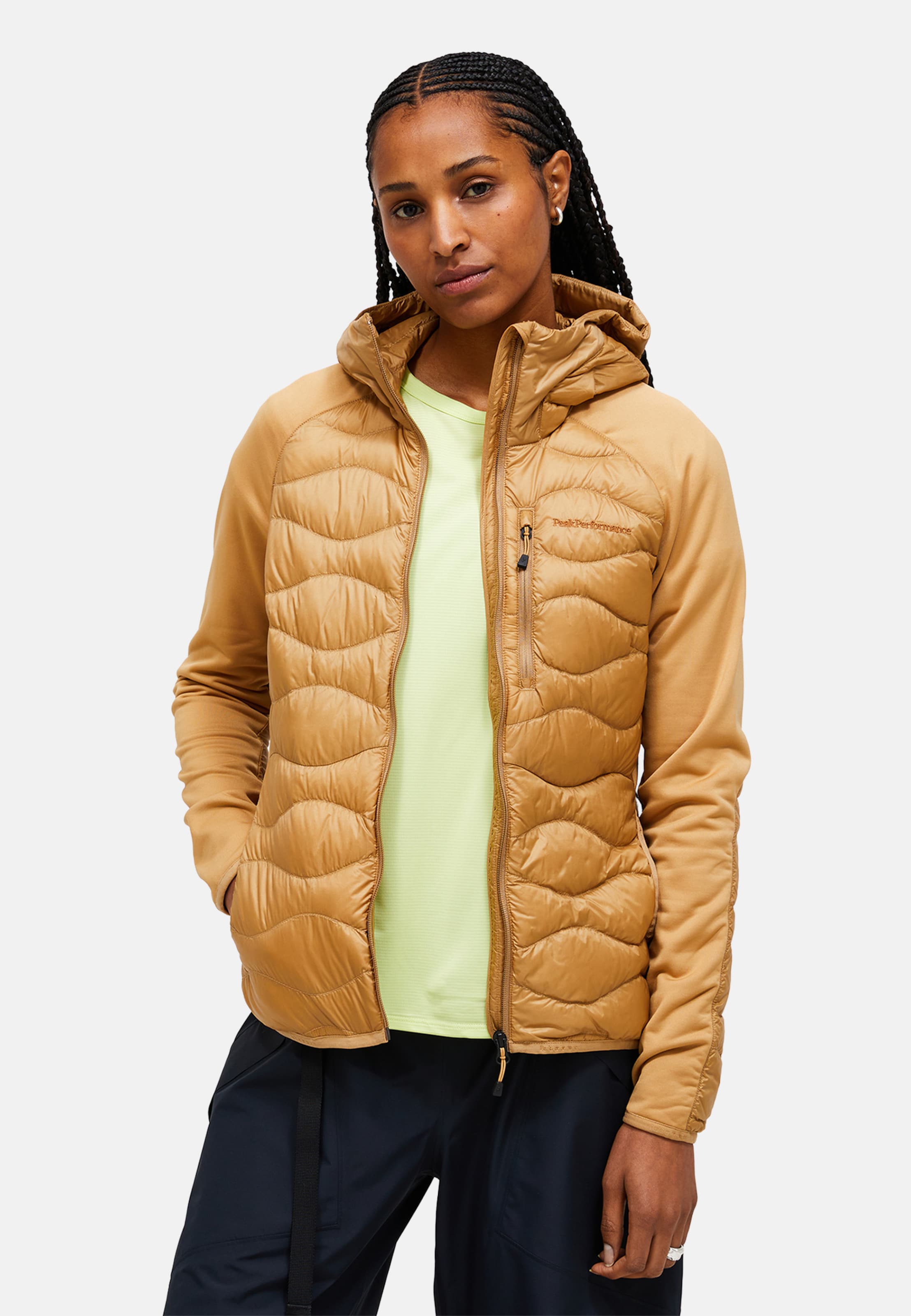 PEAK PERFORMANCE Outdoorjas in Bruin: voorkant