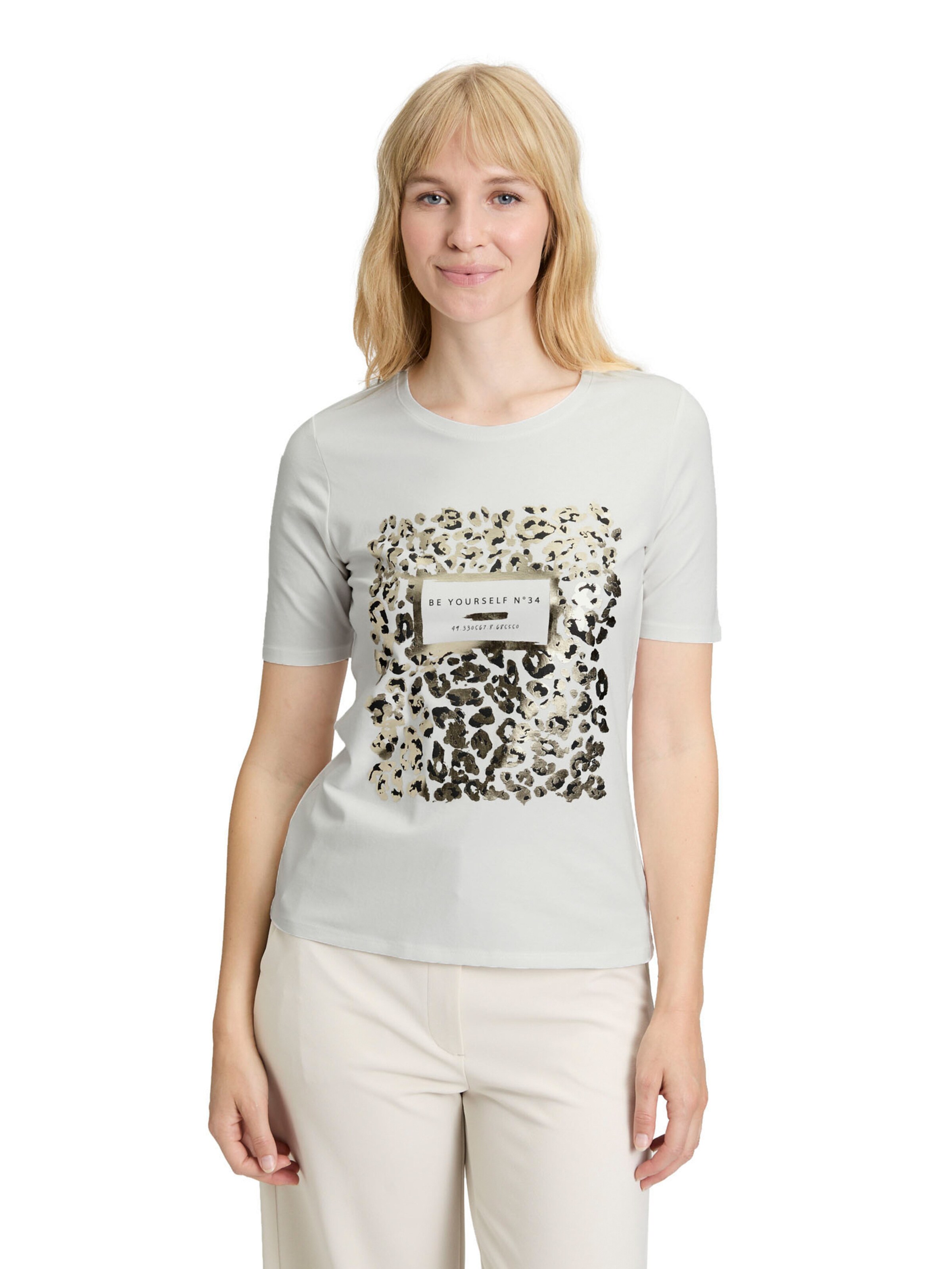 T-shirt Betty Barclay en blanc : devant