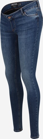 Pieces Maternity Jeans 'DELLY' in Blue: front