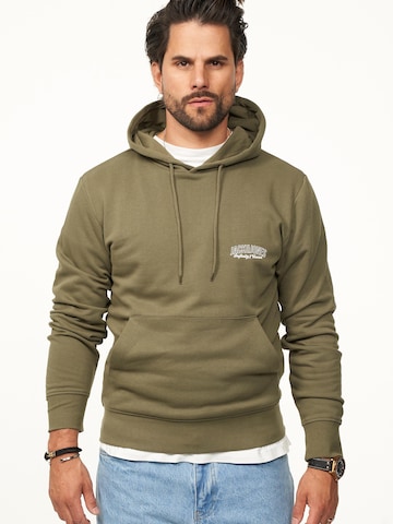 JACK JONES Sweatshirt 'JJINFINITYHOOD' in Green