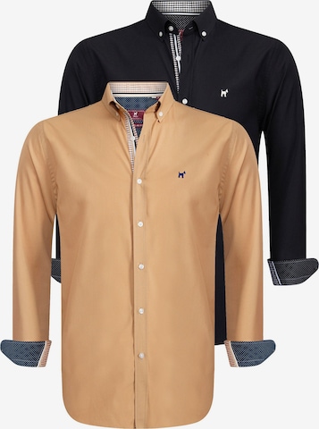 Williot Regular fit Button Up Shirt in Beige: front