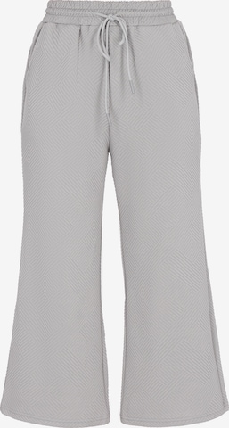 MYMO Wide Leg Housut värissä harmaa: etupuoli