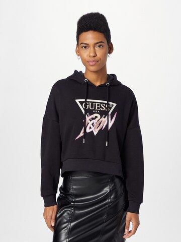 GUESS Sweatshirt in Zwart: voorkant