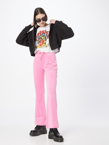 Gina Tricot Flared Trousers 'Melinda' in Pink