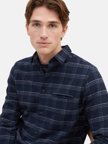 Coupe regular Chemise TOM TAILOR en bleu