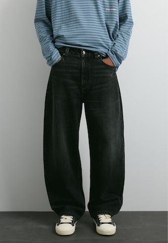 Pull&Bear Barrel Дънки в черно: отпред