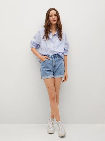 MANGO Regular Shorts in Blau