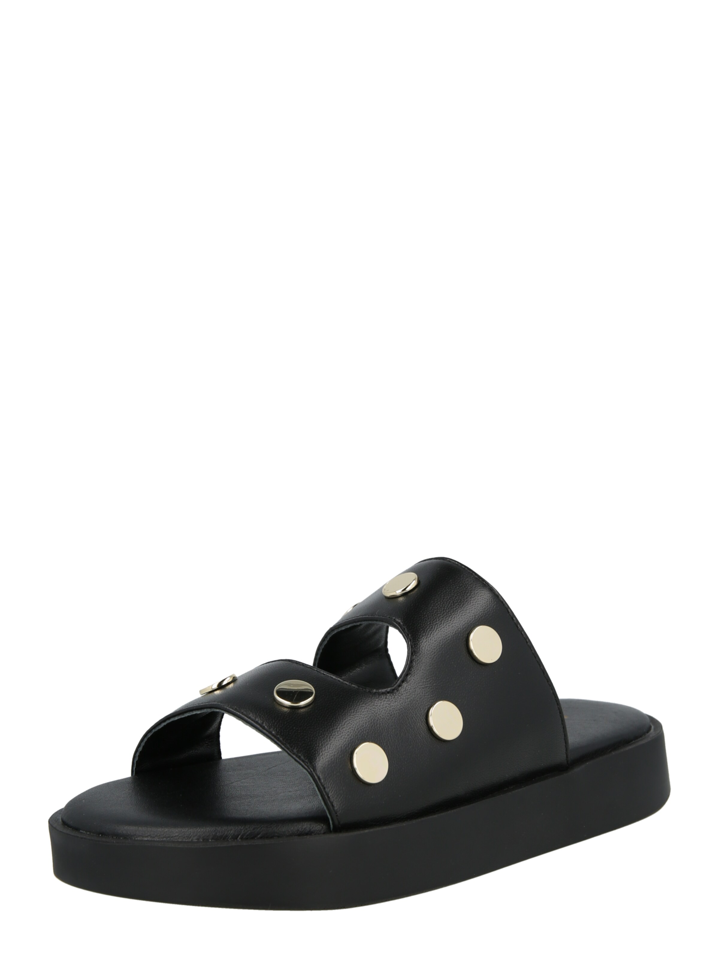 INUIKII Mule 'SPIKA' in Black: front