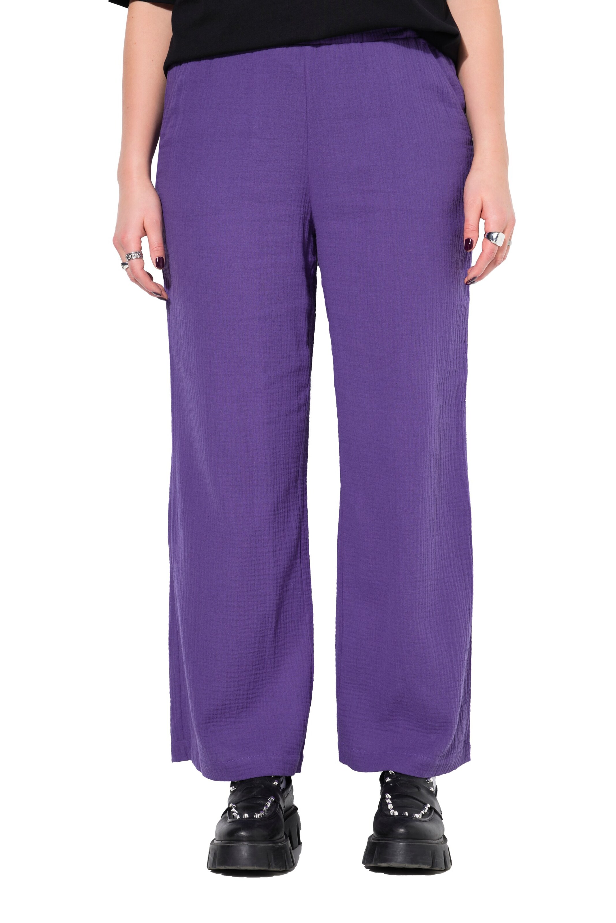 Studio Untold Wide leg Broek in Lila: voorkant