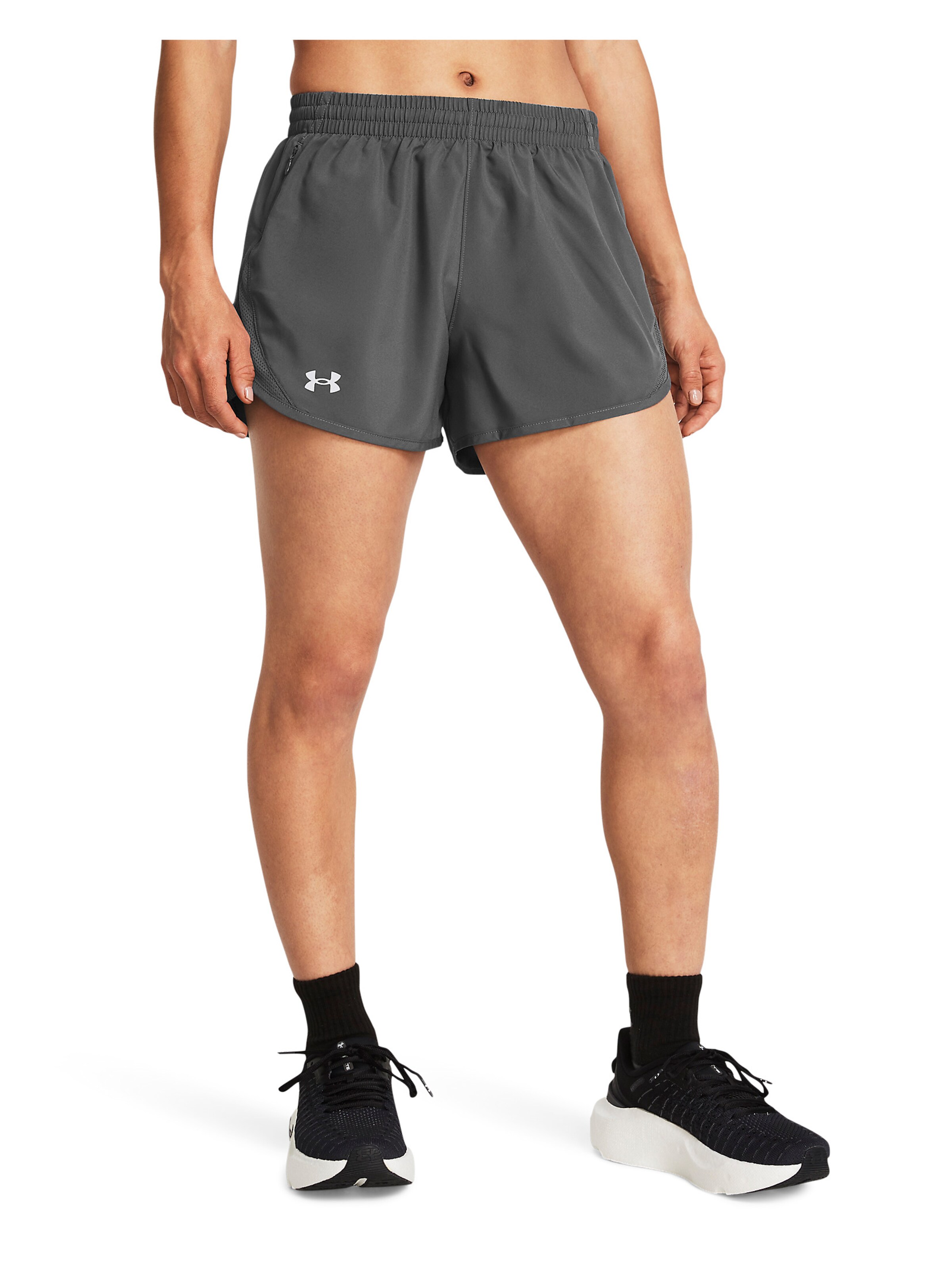 UNDER ARMOUR Regular Sportbroek 'UA Fly By 3' in Grijs
