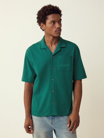 Coupe regular Chemise 'The Rolling Stones' Next en vert