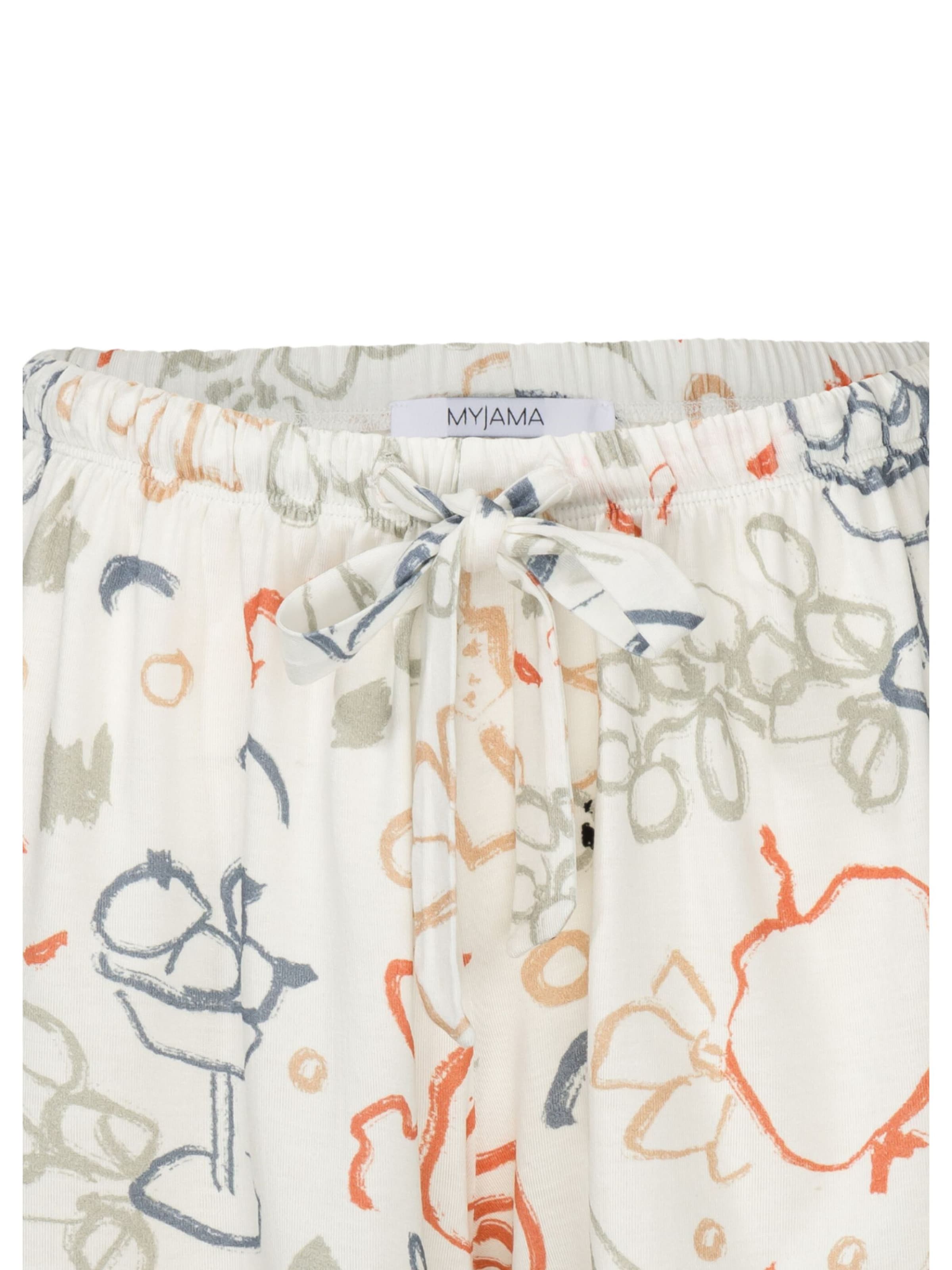 Pantalon de pyjama 'Bella print' Myjama en blanc