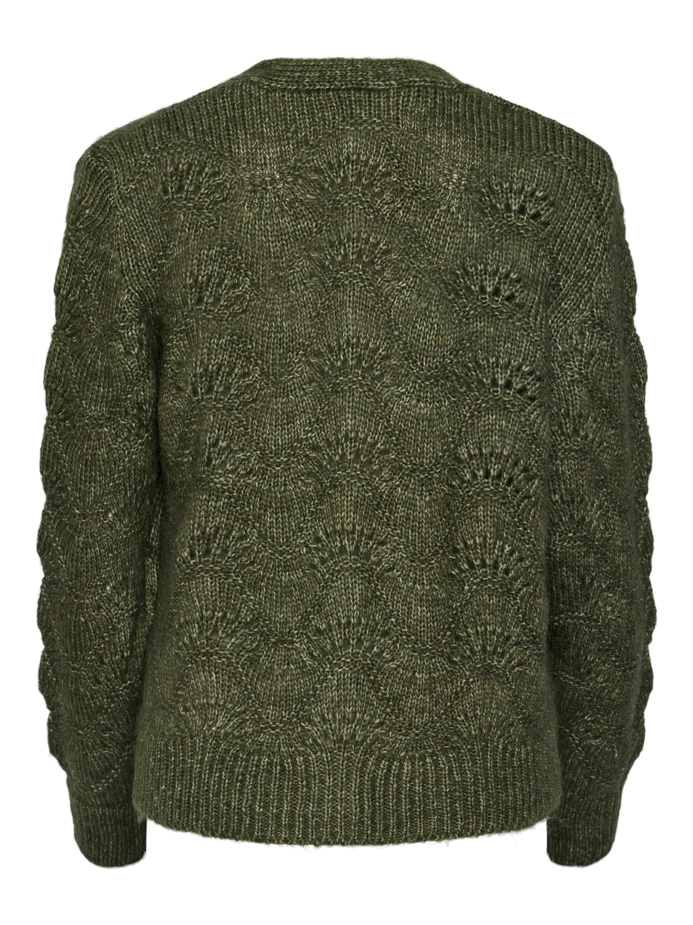 PIECES - Casaco de malha 'Bibbi' em verde