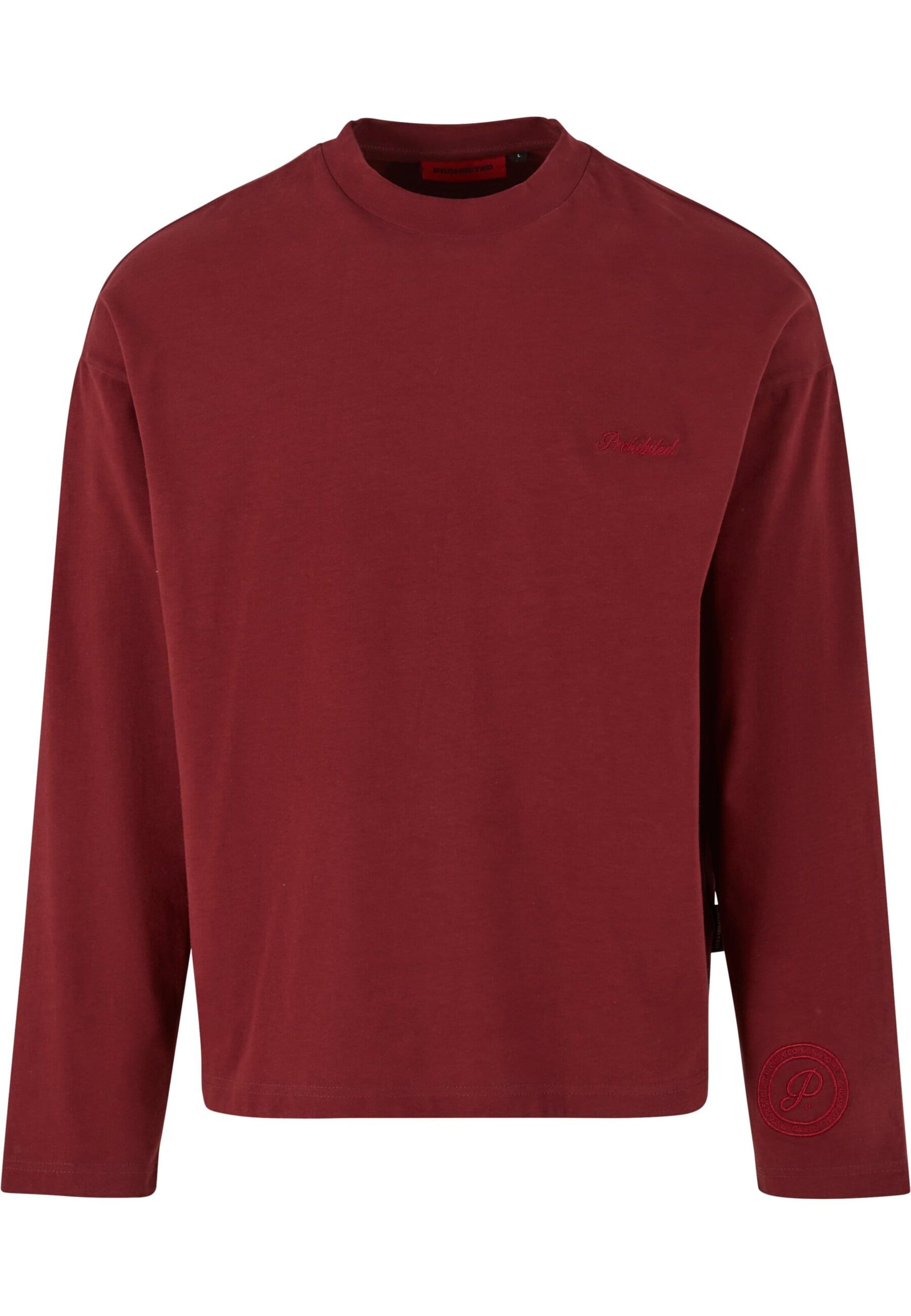 Prohibited Shirt in Rot: Vorderseite