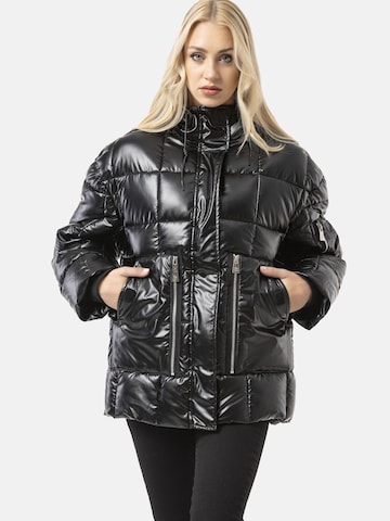 CIPO & BAXX Winterjas 'WM142 ' in Zwart: voorkant