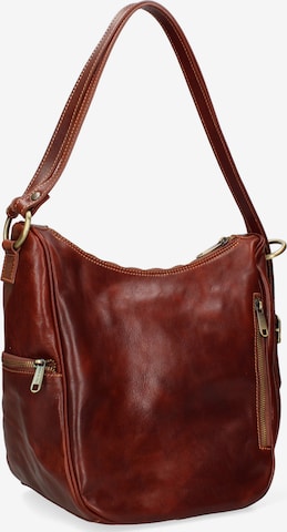 Viola Castellani Schultertasche in Braun: Vorderseite