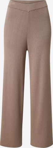 A LOT LESS Flared Broek 'Fenja' in Beige: voorkant